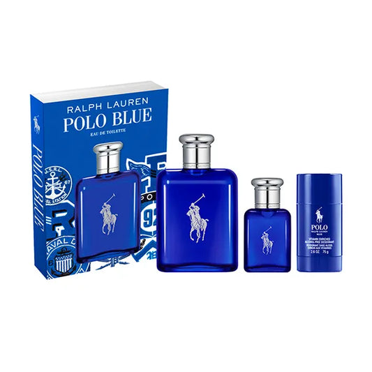 SET POLO BLUE EDT 125ML + EDT 40ML + DEO STICK 75GR