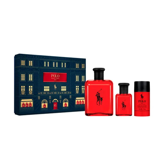 SET POLO RED EDT 125ML + EDT 40ML + DEO STICK 75GR